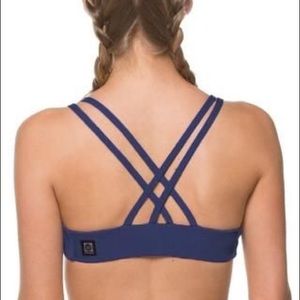Jolyn Fendrick Fixed Back Navy Top
